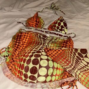 Colorful Polka Dot Bikini Set SOLD